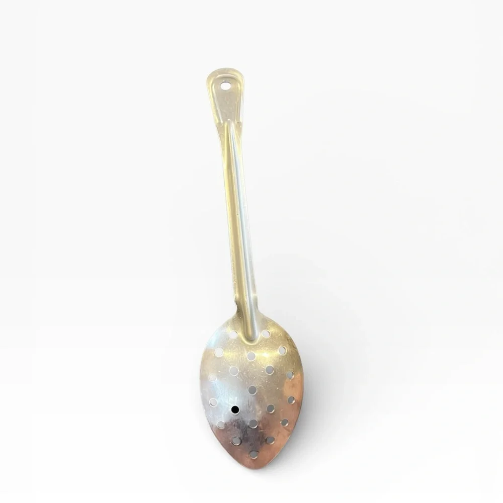 Stainless steel slotted perforated serving spoon